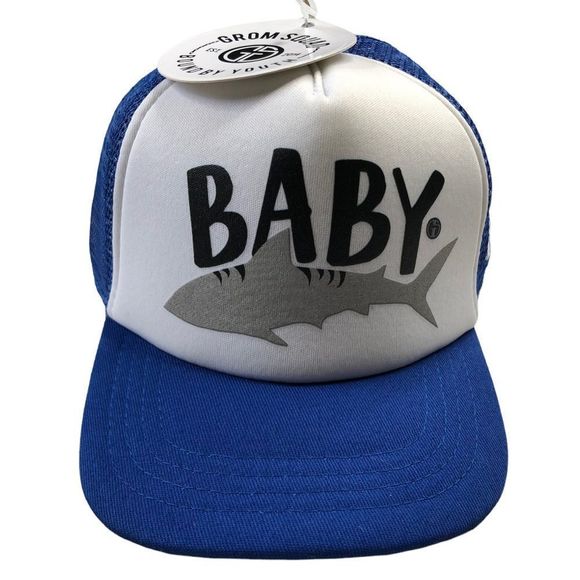 NWT GROM SQUAD Baby Shark Trucker Hat sz 6-18 mo - Picture 1 of 8